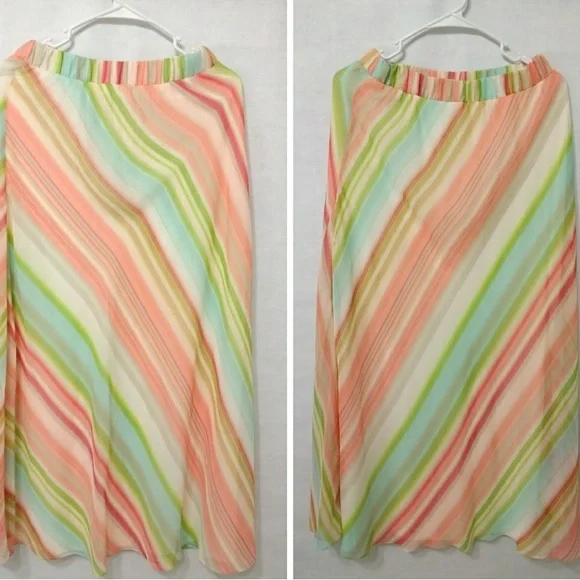 Chicos Brand Multicolor Maxi Skirt. - Picture 2 of 3